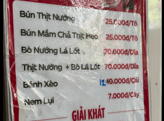 Bún thịt nướng Bà Hải